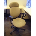 Beige Tan High Back Multi Adjust Office Task Chair 